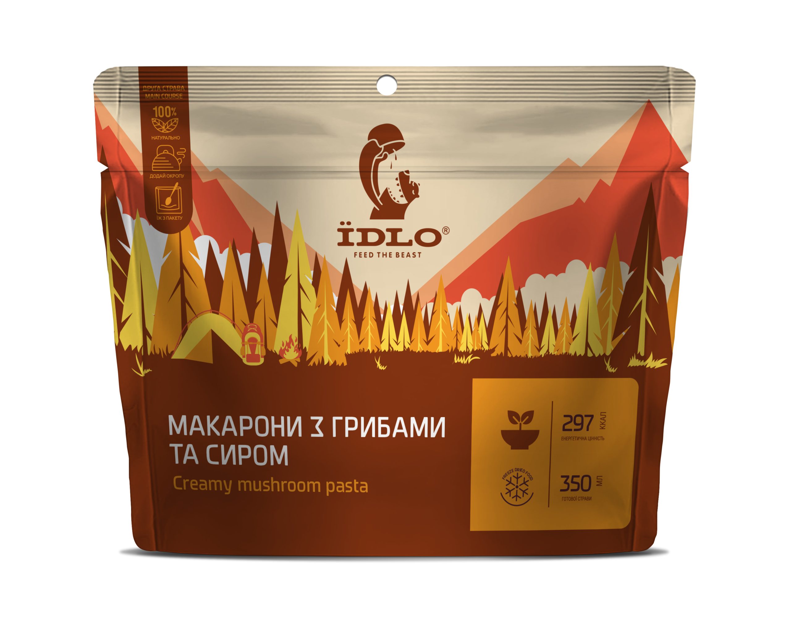 Макарони з грибами і сиром ЇDLO